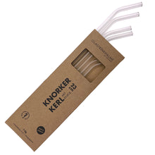 Laden Sie das Bild in den Galerie-Viewer, Glastrinkhalm﹆Knorker Kerl + Knick ~ 23cm